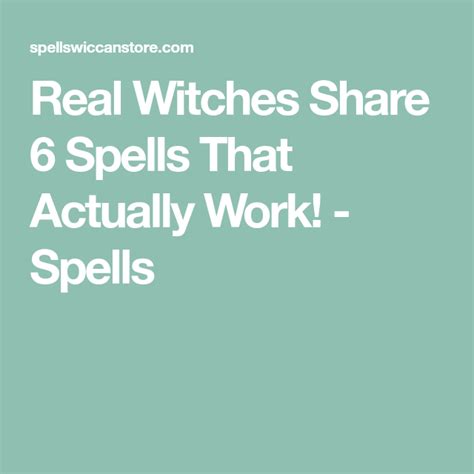 Real Witches Share 6 Spells That Actually Work!.